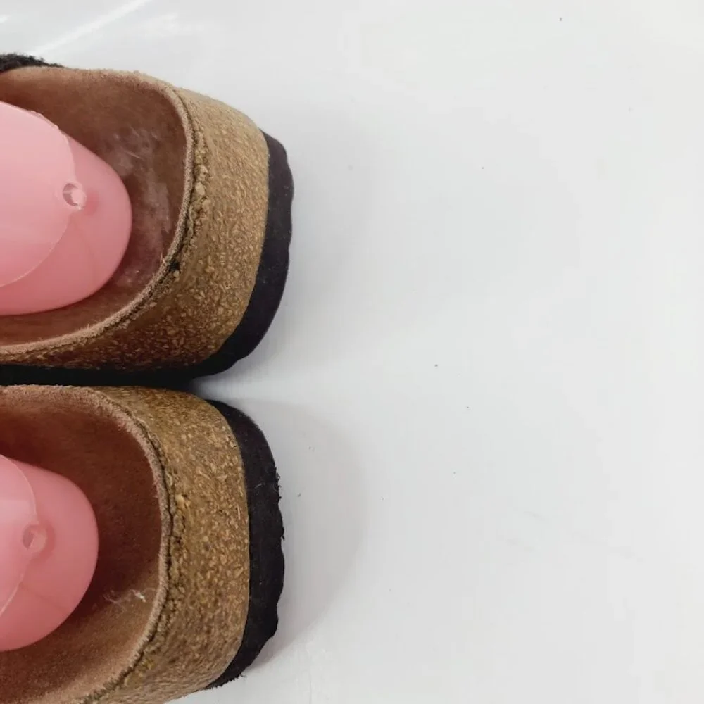 Newalk Women's‎ Brown Arizona Leather Dual Buckle Slide Sandal Size US 10